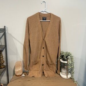 Woman's Tan Cardigan Sweater